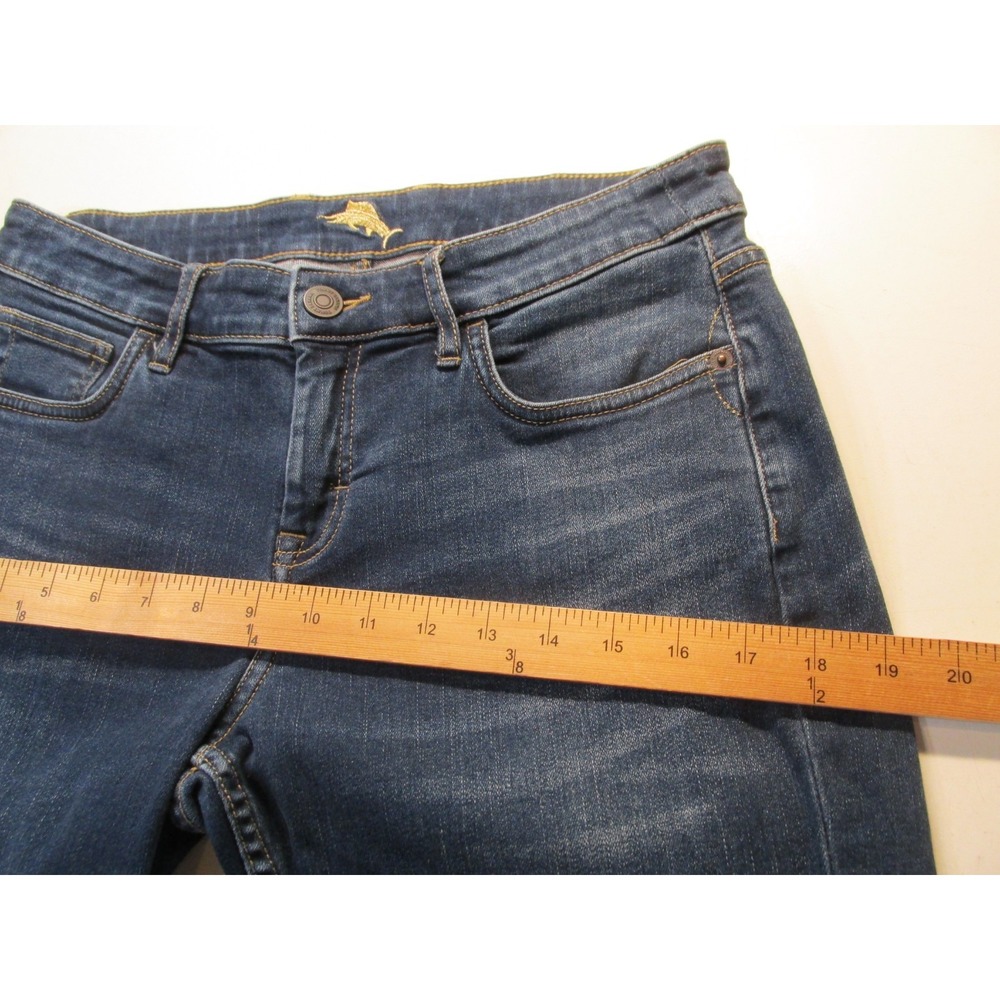 Tommy Bahama Slim Boyfriend Jeans Womens 29x29 Blue Denim Stretch Mid Rise Ankle - Picture 13 of 16
